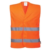 MONSUN Prsluk Hi-Vis M474 sa dve horizontalne trake/ narandžasta