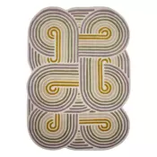 Zeleni ručno rađen vunen tepih 160x230 cm Spiral Shaped – Flair Rugs