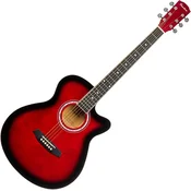 Pasadena PGC-10 Red Burst Akustična kitara Jumbo