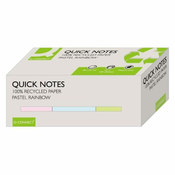 Q-Connect Reciklirani samolepilni lističi - 38 x 51 mm, pastelne barve