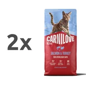 Carnilove Cat Active Adult Sterilised, briketi - losos in puran 2 x 6 kg