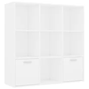 Vidaxl Knjižna omara bela 98x30x98 cm iverna plošča