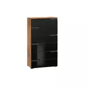 KOMODA 65/119/40 cm crna, boja hrasta