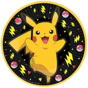 Papirnati krožniki Pokemon Pikachu, 23 cm, 8 kosov.