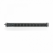 Razdelilec 48cm 10xEuro C13 ALU UPS Digitus črno/siv