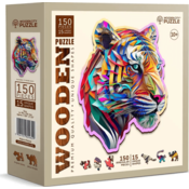 Colorful Tiger Wooden Puzzle M (150 Pieces)