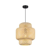 Luster HESTIA na sajli, 1xE27/60W/230V, precnik 30 cm, bambus