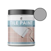 Smania TilePaint Premium premaz za keramične ploščice (300 g), barva za ploščice v kopalnici in kuhinji, samonivelirni keramični premaz siva
