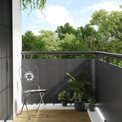 Vidaxl Balkonsko platno antracitno 1000x80 cm poli ratan
