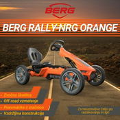 BERG Rally NRG Orange – otroški gokart – 4-12 let – Enostaven in zmogljiv – po naročilu (dobava 7 do 14 dni)