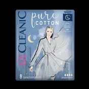 Harper HH Cleanic Pure Cotton nočni higienski vložki 8 kosov (folija)