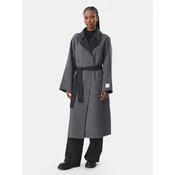 Calvin Klein Volneni plašč Long LV044H538G Siva Regular Fit