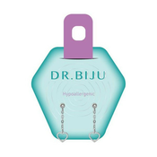 Dr.biju minduše 3.3mm providan krug i viseCe srce ( A070864 )