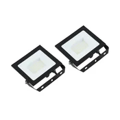 Prios LED zunanji reflektor Maikel, 50 W, kovina, komplet 2 kosov - Sodobni - črna, bela - Aluminij