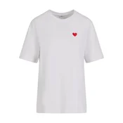 Mister Tee Majica Heart Shape svetlo rdeča/bela