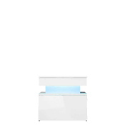 Nocni ormaric sa LED osvetljenjem GLOSSA 51x55 cm bela/visoki sjaj