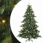 Vidaxl Umetno Zložljivo Božično Drevo Zelena 210 cm PVC in jeklo