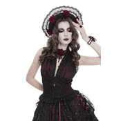 Ženski korzetni top DEVIL FASHION - Blood Reverie - vinsko rdeč - SHT161
