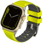 UNIQ Linus Apple Watch Series 1/2/3/4/5/6/7/8/SE/SE2/Ultra 42/44/45/49mm Airosoft Silicone lime green (UNIQ-49MM-LINUSLGRN)