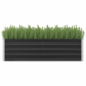 VIDAXL visoka greda (160x40x45cm, pocinkano jeklo), antracitna