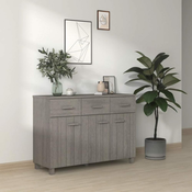 Komoda HAMAR svjetlosiva 113 x 40 x 80 cm od masivne borovine