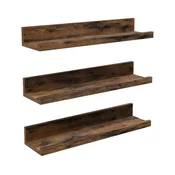 Set 3x zidne police SHELFY braon