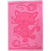 Otroška brisača BEBÉ muca roza 30x50 cm