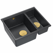 granitni umivalnik Logan 150 Black Metallic