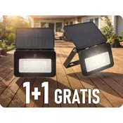 Solight LED solarni reflektor sa senzorom 6W, 660lm, CCT, crni, 1+1 gratis! [WL913]