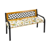 Prešita sedežna klop - 40x120 cm - Sivkasto vijolična, rumena