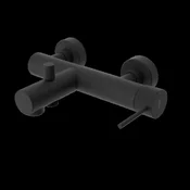 ULTRASAN stenska kopalna mešalna pipa, črna mat - Črna mat barva - Sapho - ULTRASAN - 72 - Medeninasti - Vzvod - Krožni - Pritisk z zaklepanjem - 260 - 194 - 14