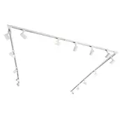 Sodoben 1-fazni sistem tirnic bele barve s 15 reflektorji - Jeana