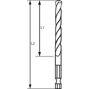 Sveder s šesterorobim steblom HSS 7,0 mm