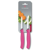 Nož za zelenjavo Victorinox 6.7605.2C1, set 2 nožev, ravno rezilo, 8 cm, roza