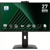 Zaslon MSI PRO MP275QPDG/27/WQHD/IPS/100Hz/1ms/ KVM /Web Camera/Daisy Chain, črn - nastavljiv po višini - PD 98W