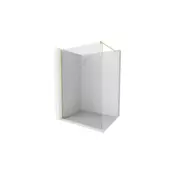 Mexen Kioto tuš pregrada Walk-in 100 x 200 cm, prozorna 8 mm, zlata brušena - 800-100-101-55-00