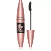 Maybelline Lash Sensational maskara za volumen, produljenje i njegu trepavica 9.5 ml Nijansa intense black