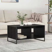 vidaXL Klubska miza Črna Orehovina 80 x 50 x 40 cm Konstruiran les