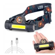 hurtnet Naglavna akumulatorska 1200mAh LED COB svetilka z magnetom