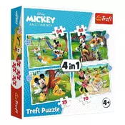 TREFL Puzzle Mickey Mouse nice day - 4in1 35/ 48/ 54/ 70 delova)