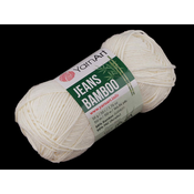 Bamboo Pletena preja Jeans 50 g - (102) kremasta najlažja.