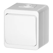 Zidni jednopolni prekidac 10A, 250V, IP44, SMART, bijeli
