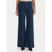 Patrizia Pepe Hlače iz tkanine 8P0813/A715 Modra Wide Leg