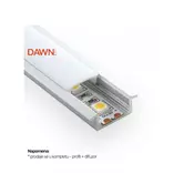 DAWN Led profil LL-ALP001-R komplet