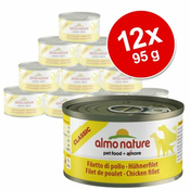 Ekonomično pakiranje Almo Nature Classic 12 x 95 g - Pileći fileti