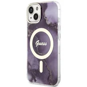 Guess OVITEK GUESS ZA IPHONE 13 14 15 6.1 ZA MAGSAFE TRDI OVITEK GOLDEN MARMOR
