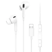 USAMS USAMS STEREO SLUŠALKE EP-41 ZA LIGHTNING ZA IPHONE WHITE 1,2M KABEL, (21968775)