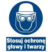 shumee ZNO-27 -obvezni znak - Uporabljajte zaščito za glavo in obraz