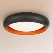 Lindby LED stropna svetilka Serava, črna, O 60 cm, z možnostjo regulacije - Dnevna soba/jedilnica - Sodobni - črna, oranžna, bela - Plastika