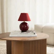Globen Lighting akumulatorska namizna svetilka IRIS, rdeča, višina 23 cm, G4 - Dnevna soba/jedilnica - Skandinavski - Tkanine/tekstil